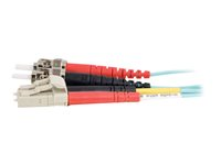C2G LC-ST 10Gb 50/125 OM3 Duplex Multimode PVC Fiber Optic Cable (LSZH) - Cable de red - modo múltiple ST (M) a LC de modos múltiples (M) - 20 m - fibra óptica - impresión a dos caras - 50/125 micras - OM3 - sin halógenos - agua 85547