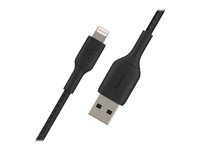 Belkin BOOST CHARGE - Cable Lightning - Lightning macho a USB macho - 1 m - negro - para Apple iPad/iPhone/iPod (Lightning) CAA002BT1MBK