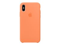 Apple Smart - Carcasa trasera para teléfono móvil - silicona - papaya - para iPhone XS MVF22ZM/A?ES