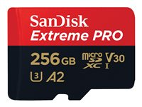 SanDisk Extreme Pro - Tarjeta de memoria flash (adaptador microSDXC a SD Incluido) - 256 GB - A2 / Video Class V30 / UHS-I U3 / Class10 - microSDXC UHS-I SDSQXCD-256G-GN6MA