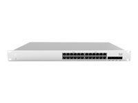Cisco Meraki Cloud Managed MS210-24 - Conmutador - Gestionado - 24 x 10/100/1000 + 4 x Gigabit SFP (enlace ascendente) - montaje en rack, sobremesa MS210-24-HW