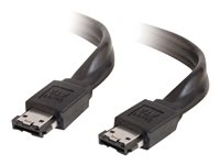C2G - Cable eSATA - Serial ATA 150/300/600 - eSATA (M) a eSATA (M) - 2 m - negro 81801