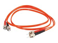 C2G Low-Smoke Zero-Halogen - Cable de interconexión - modo múltiple ST (M) a modo múltiple ST (M) - 1 m - fibra óptica - 62,5/125 micras - naranja 85207