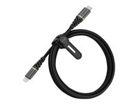 OtterBox Premium - Cable Lightning - Lightning macho a USB-C macho - 1 m - negro glamur - para Apple iPad/iPhone/iPod (Lightning) 78-52654