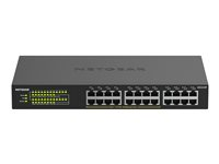 NETGEAR GS324P - Conmutador - sin gestionar - 16 x 10/100/1000 (PoE+) + 8 x 10/100/1000 - sobremesa, montaje en rack - PoE+ (190 W) GS324P-100EUS