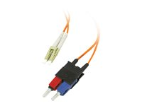 C2G Low-Smoke Zero-Halogen - Cable de interconexión - LC de modos múltiples (M) a modo múltiple SC (M) - 1 m - fibra óptica - 62,5/125 micras - naranja 85255