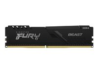 Kingston FURY Beast - DDR4 - módulo - 8 GB - DIMM de 288 contactos - 3733 MHz / PC4-29800 - CL19 - 1.35 V - sin búfer - no ECC - negro KF437C19BB/8