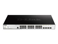 D-Link DGS 1210-28MP/ME - Conmutador - Gestionado - 24 x 10/100/1000 (PoE+) + 5 x Gigabit SFP - sobremesa, montaje en rack - PoE+ (370 W) - ca 100/230 V DGS-1210-28MP/ME