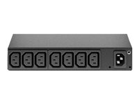 APC Basic Rack PDU AP6015A - Unidad de distribución de potencia (montaje en bastidor) - AC 100/120/200/208/230/240 V - input: IEC 60320 C14 - conectores de salida: 8 (IEC 60320 C13) - 1U - negro - para P/N: SMTL1000RMI2UC, SMX1000C, SMX1500RM2UC, SMX1500RM2UCNC, SMX750C, SMX750CNC AP6015A