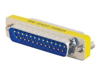 C2G Mini Gender Changer - Cambiador de macho a hembra serie / paralelo - DB-25 (M) a DB-25 (M) 81518