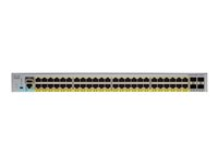 Cisco Catalyst 2960L-SM-48PS - Conmutador - L3 - inteligente - 48 x 10/100/1000 (PoE+) + 4 x 1 Gigabit Ethernet SFP+ - montaje en rack - PoE+ (370 W) WS-C2960L-SM-48PS