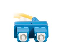 C2G SC-SC 9/125 OS1 Duplex Singlemode PVC Fiber Optic Cable (LSZH) - Cable de interconexión - modo sencillo SC (M) a modo sencillo SC (M) - 10 m - fibra óptica - impresión a dos caras - 9/125 micrones - OS1 - sin halógenos - amarillo 85573