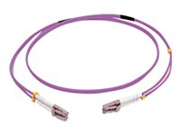 C2G 1m LC/LC OM4 LSZH Fibre Patch - Purple - Cable de interconexión - LC de modos múltiples (M) a LC de modos múltiples (M) - 1 m - fibra óptica - impresión a dos caras - 50/125 micras - OM4 - púrpura 81749