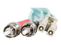 C2G LC-ST 10Gb 50/125 OM3 Duplex Multimode PVC Fiber Optic Cable (LSZH) - Cable de red - modo múltiple ST (M) a LC de modos múltiples (M) - 10 m - fibra óptica - impresión a dos caras - 50/125 micras - OM3 - sin halógenos - agua 85545