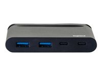 Legrand - Hub - 2 x SuperSpeed USB 3.0 + 1 x USB-C + 1 x USB-C (suministro de energía) - sobremesa 82115