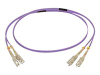 C2G 10m SC/SC OM4 LSZH Fibre Patch - Purple - Cable de interconexión - modo múltiple SC (M) a modo múltiple SC (M) - 10 m - fibra óptica - impresión a dos caras - 50/125 micras - OM4 - púrpura 81744