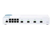 QNAP QSW-M408S - Conmutador - Gestionado - 8 x 10/100/1000 + 4 x 10 Gigabit SFP+ - sobremesa QSW-M408S