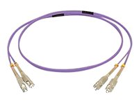 C2G 1m SC/SC OM4 LSZH Fibre Patch - Purple - Cable de interconexión - modo múltiple SC (M) a modo múltiple SC (M) - 1 m - fibra óptica - impresión a dos caras - 50/125 micras - OM4 - púrpura 81739