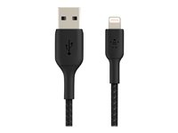Belkin BOOST CHARGE - Cable Lightning - Lightning macho a USB macho - 2 m - negro - para Apple iPad/iPhone/iPod (Lightning) CAA002BT2MBK