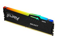 Kingston FURY Beast RGB - DDR5 - módulo - 16 GB - DIMM de 288 contactos - 5600 MHz / PC5-44800 - CL40 - 1.25 V - sin búfer - on-die ECC KF556C40BBA-16
