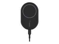 Belkin - Soporte de carga inalámbrico para el coche + adaptador de corriente para el coche - 10 vatios - negro - para Apple iPhone 12, 12 mini, 12 Pro, 12 Pro Max, 13, 13 mini, 13 Pro, 13 Pro Max WIC004BTBK
