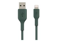 Belkin BOOST CHARGE - Cable Lightning - Lightning macho a USB macho - 1 m - verde noche - para Apple iPad/iPhone/iPod (Lightning) CAA001BT1MMG