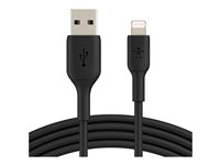 Belkin BOOST CHARGE - Cable Lightning - Lightning macho a USB macho - 1 m - negro - para Apple 10.5-inch iPad Pro; 12.9-inch iPad Pro (2nd generation); iPhone 11, 11 Pro, 11 Pro Max, 8, XR, XS, XS Max CAA001BT1MBK