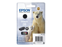 Epson 26 - 6.2 ml - negro - original - cartucho de tinta - para Expression Premium XP-510, 520, 600, 605, 610, 615, 620, 625, 700, 710, 720, 800, 810, 820 C13T26014012