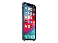 Apple - Carcasa trasera para teléfono móvil - cuero - azul medianoche - para iPhone XS MRWN2ZM/A?ES