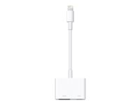 Apple Adaptador de conector Lightning a AV digital - Cable Lightning - Lightning macho a HDMI, Lightning hembra - para iPad/iPhone/iPod (Lightning) MD826ZM/A?ES