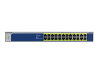 NETGEAR GS524PP - Conmutador - sin gestionar - 24 x 10/100/1000 (PoE+) - sobremesa, montaje en rack - PoE+ (300 W) - CA 100 - 230 V GS524PP-100EUS