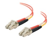 C2G Low-Smoke Zero-Halogen - Cable de interconexión - LC de modos múltiples (M) a LC de modos múltiples (M) - 1 m - fibra óptica - 62,5/125 micras - naranja 85287