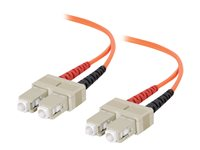 C2G Low-Smoke Zero-Halogen - Cable de interconexión - modo múltiple SC (M) a modo múltiple SC (M) - 10 m - fibra óptica - 62,5/125 micras - naranja 85244