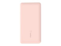 Belkin - Cargador portátil - 10000 mAh - 18 vatios - 3 conectores de salida (2 x USB, USB-C) - oro rosa BPB011BTRG
