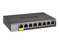 NETGEAR Smart GS108Tv3 - Conmutador - inteligente - 8 x 10/100/1000 - sobremesa, montaje en pared - alimentación cc GS108T-300PES