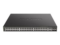D-Link DGS 2000-52MP - Conmutador - L3 - Gestionado - 48 x 10/100/1000 (PoE+) + 4 x Fast Ethernet/Gigabit SFP combinados - montaje en rack - PoE+ (370 W) DGS-2000-52MP