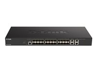 D-Link DXS 1210-28S - Conmutador - inteligente - 24 x 10GBase-X + 4 x 10Gb Ethernet - montaje en rack DXS-1210-28S