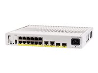 Cisco Catalyst 9200CX - Network Essentials - conmutador - compacto - L3 - Gestionado - 12 x 10/100/1000 (PoE+) + 2 x 1000Base-T + 2 x 10 Gigabit SFP+ (enlace de subida) - montaje en rack - PoE+ (240 W) C9200CX-12P-2X2G-E