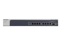 NETGEAR XS508M - Conmutador - sin gestionar - 7 x 10 Gigabit Ethernet + 1 x 10 Gigabit Ethernet / 10 Gigabit Ethernet SFP+ - sobremesa, montaje en rack XS508M-100EUS