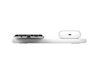 Belkin Dual - Base de carga inalámbrica + adaptador de corriente CA - 10 vatios - blanco WIZ002VFWH