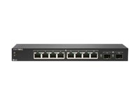 SonicWall Switch SWS12-8 - Conmutador - Gestionado - 8 x 10/100/1000 + 2 x Gigabit SFP - sobremesa - con Asistencia 24x7 durante 3 años 02-SSC-8365