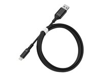 OtterBox Standard - Cable Lightning - Lightning macho a USB macho - 1 m - negro - para Apple iPad/iPhone/iPod (Lightning) 78-52525