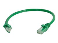 C2G Cat5e Booted Unshielded (UTP) Network Patch Cable - Cable de interconexión - RJ-45 (M) a RJ-45 (M) - 50 cm - UTP - CAT 5e - moldeado, sin enganches, trenzado - verde 83200