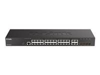 D-Link DGS 2000-28 - Conmutador - L3 - Gestionado - 24 x 10/100/1000 + 4 x Fast Ethernet/Gigabit SFP combinados - montaje en rack DGS-2000-28