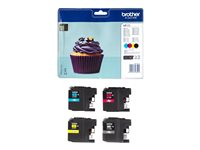 Brother LC123 Value Pack - Negro, amarillo, cián , magenta - original - blíster - cartucho de tinta - para DCP J100, J105, J132, J152, J552, J752; MFC J245, J470, J650, J6520, J6720, J6920, J870 LC123VALBP