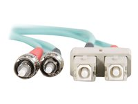 C2G SC-ST 10Gb 50/125 OM3 Duplex Multimode PVC Fiber Optic Cable (LSZH) - Cable de red - modo múltiple ST (M) a modo múltiple SC (M) - 2 m - fibra óptica - impresión a dos caras - 50/125 micras - OM3 - sin halógenos - agua 85523