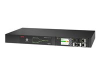 APC Netshelter Rack Automatic Transfer Switch AP4452AJ - Interruptor redundante (montaje en bastidor) - AC 90-110 V - 2000 VA - 1 fase - USB, Ethernet 10/100/1000 - conectores de salida: 8 - 1U - 2.44 cm cable - negro AP4452A