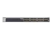 NETGEAR Smart XS728T - Conmutador - L3 Lite - inteligente - 24 x 10GBase-T + 4 x 10 Gigabit SFP+ - sobremesa, montaje en rack XS728T-100NES