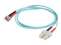 C2G SC-ST 10Gb 50/125 OM3 Duplex Multimode PVC Fiber Optic Cable (LSZH) - Cable de red - modo múltiple ST (M) a modo múltiple SC (M) - 1 m - fibra óptica - impresión a dos caras - 50/125 micras - OM3 - sin halógenos - agua 85522