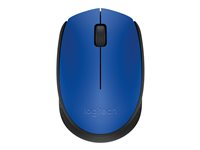 Logitech M171 - Ratón - diestro y zurdo - inalámbrico - 2.4 GHz - receptor inalámbrico USB - negro, azul 910-004640